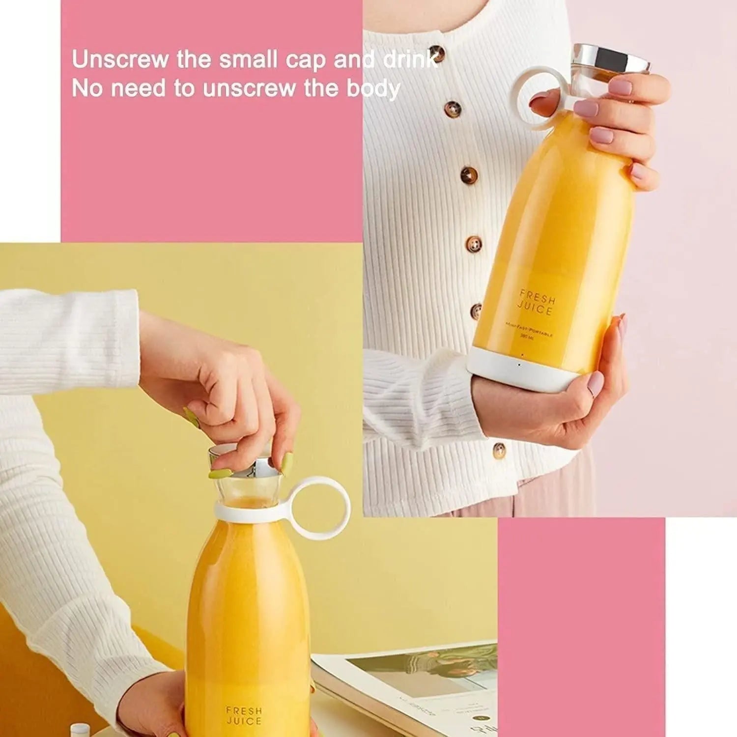 Electric Portable Mini Juicer Bottle Pocket Plug