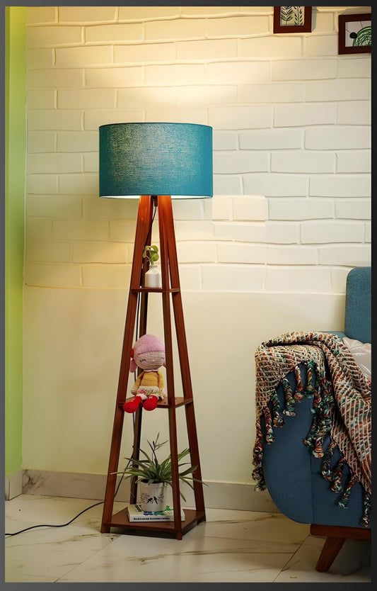 Crosscut furniture metal floor lamp. Pocket Plug